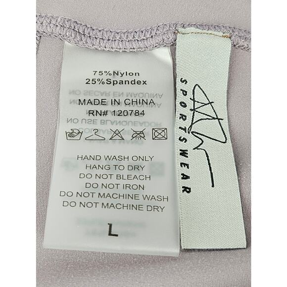 WOMEN'S LAVENDER GYM COMPRESSION LEGGINGS SIZE LARGE - VERY COMFORTABLE MATERIAL - Picture 7 of 11